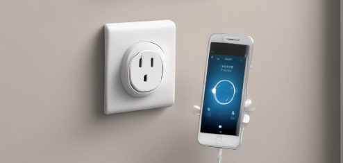 prise murale connectée à un smartphone