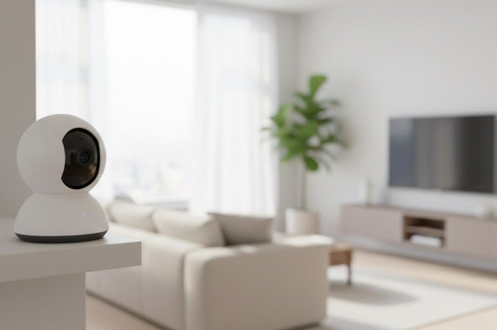 caméra de surveillance intérieure dans une belle maison
