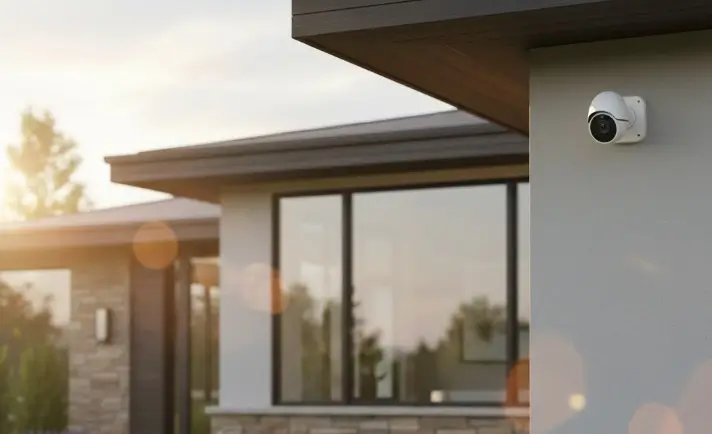 caméra de surveillance extérieure dans une belle maison