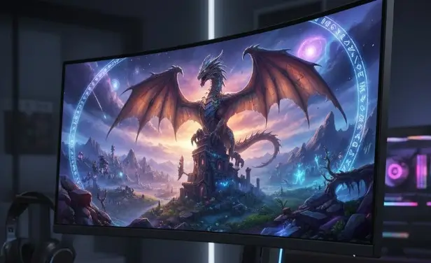 écran PC gamer qui montre une image de trés bonne qualité de jeu